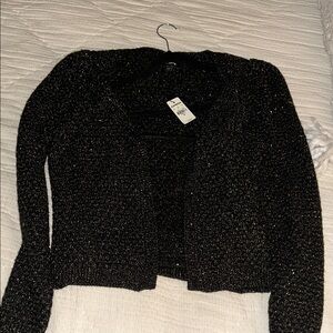 Express Black Sparkle Cardigan 2 piece